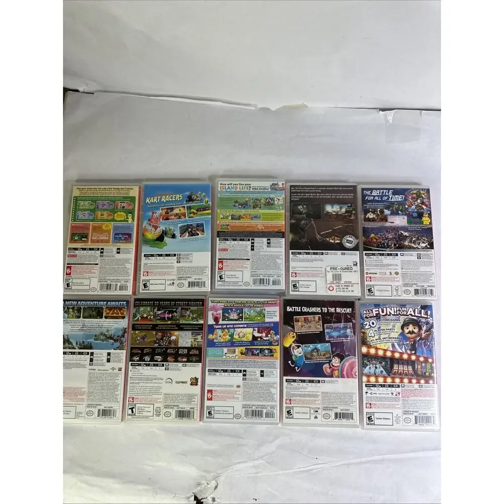 Nintendo Switch Empty Game Case Lot Of 10, NO GAMES,Lego , street fighter ET